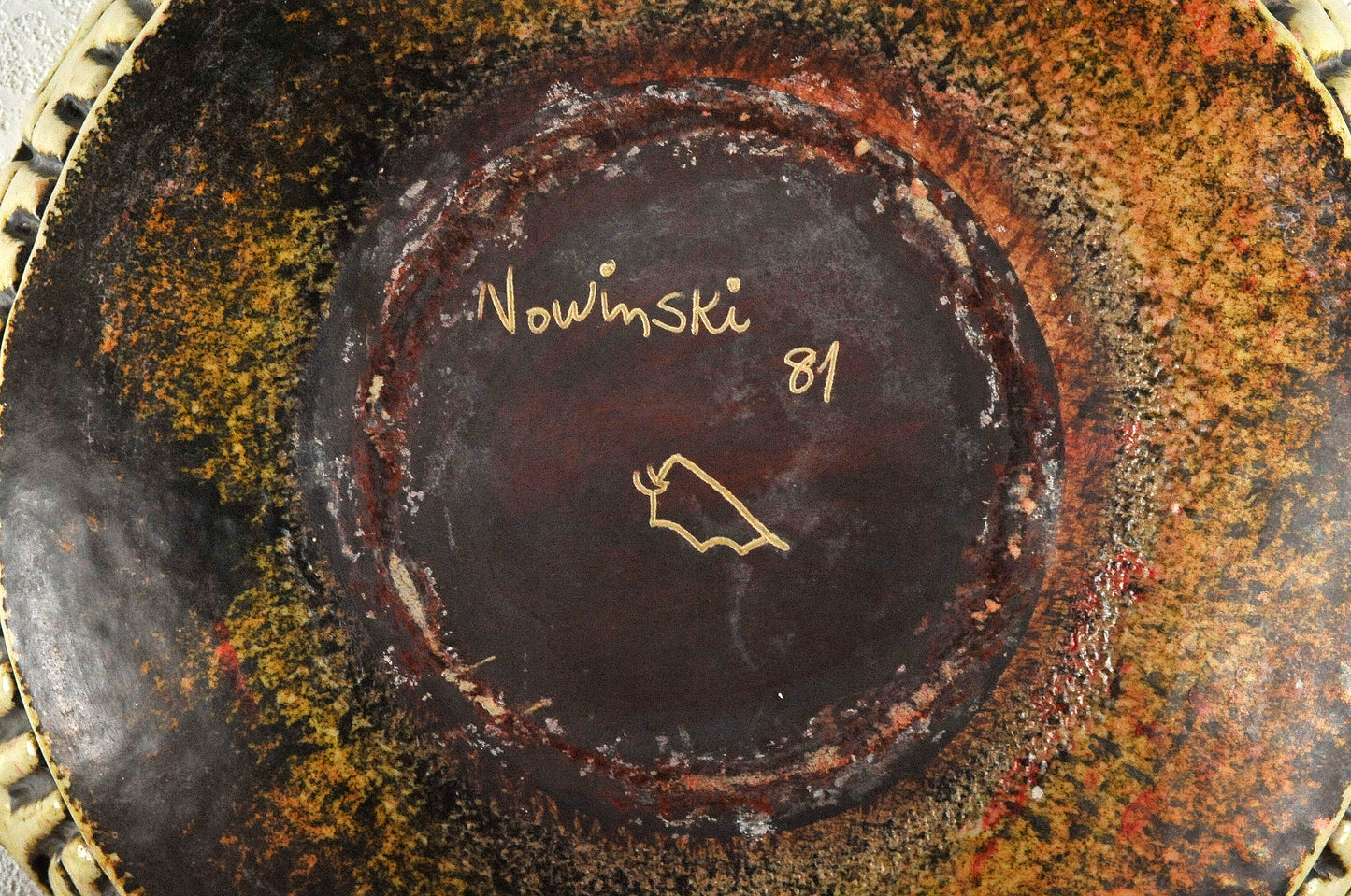 CENTRO DE MESA. Jaime Nowinski, Uruguay. Año 1981, 39x39x11cm