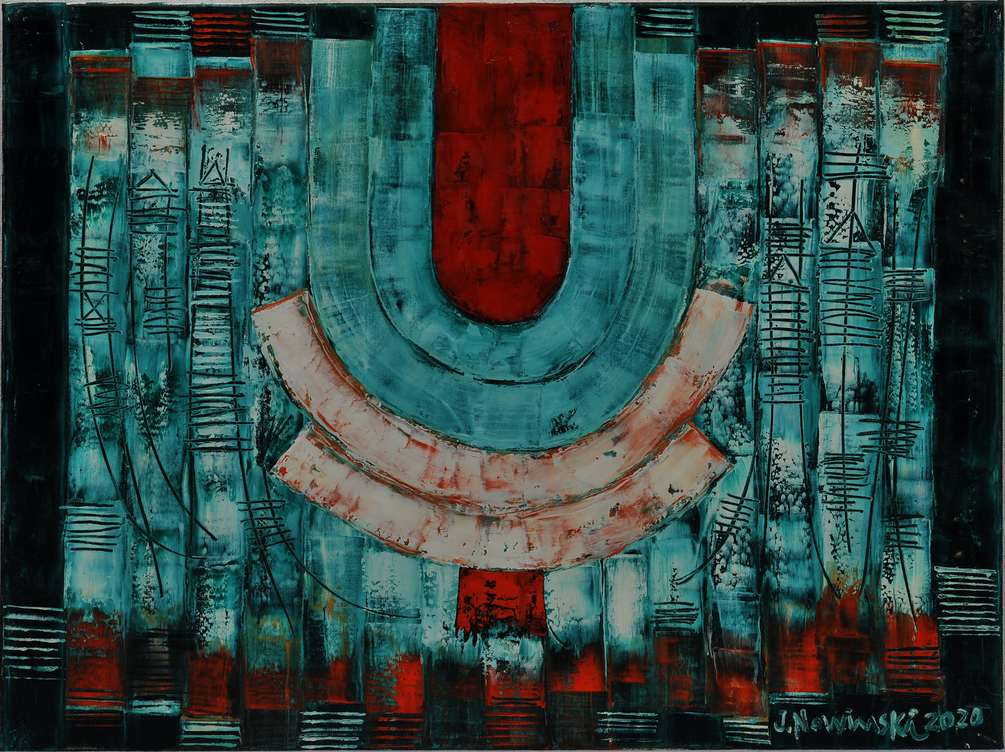 TRANSPARENCIAS EN VERDE. Jaime Nowinski, Uruguay. Año 2020, 60x80cm