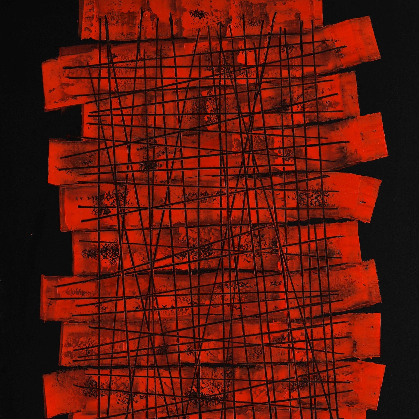 ESTRUCTURA SOBRE NEGRO. Jaime Nowinski, Uruguay. Año 2020, 80x60cm