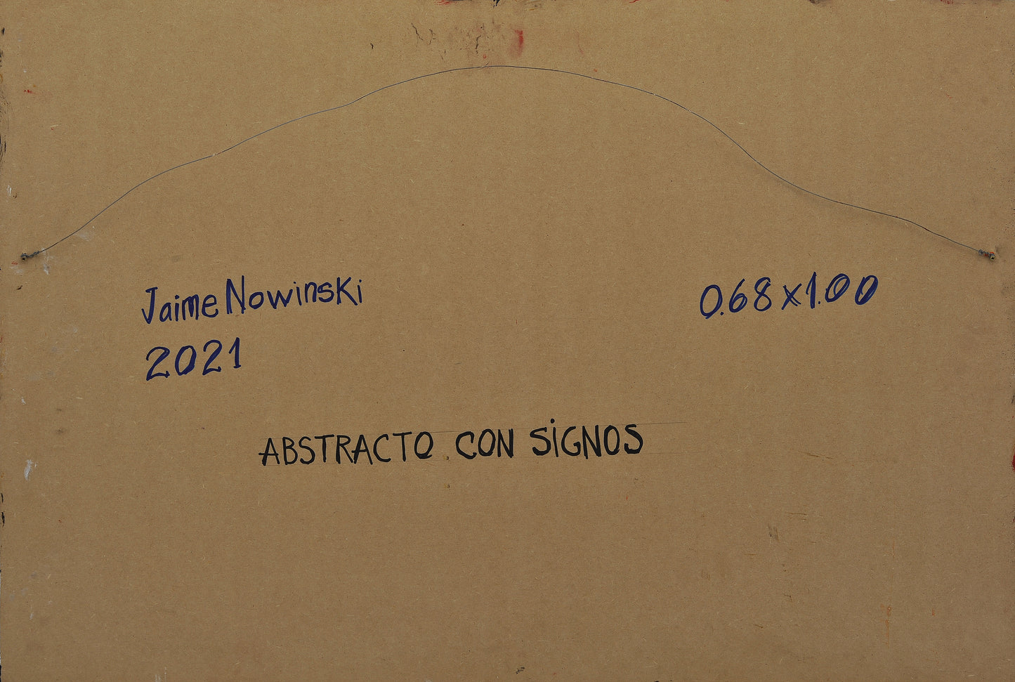 ABSTRACTO CON SIGNOS. Jaime Nowinski, Uruguay. Año 2021, 68x100cm