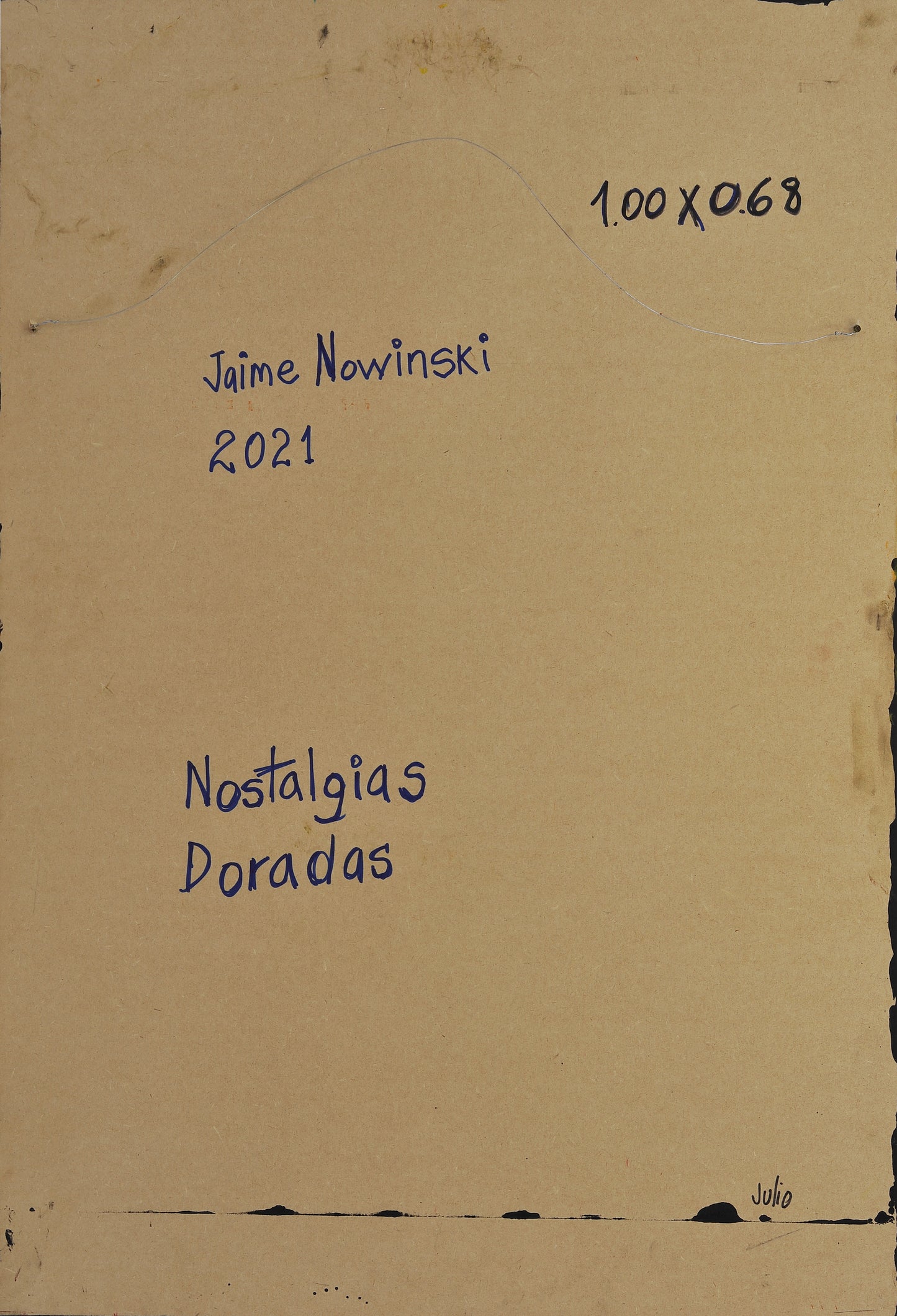 NOSTALGIAS DORADAS. Jaime Nowinski, Uruguay. Año 2021, 100x68cm