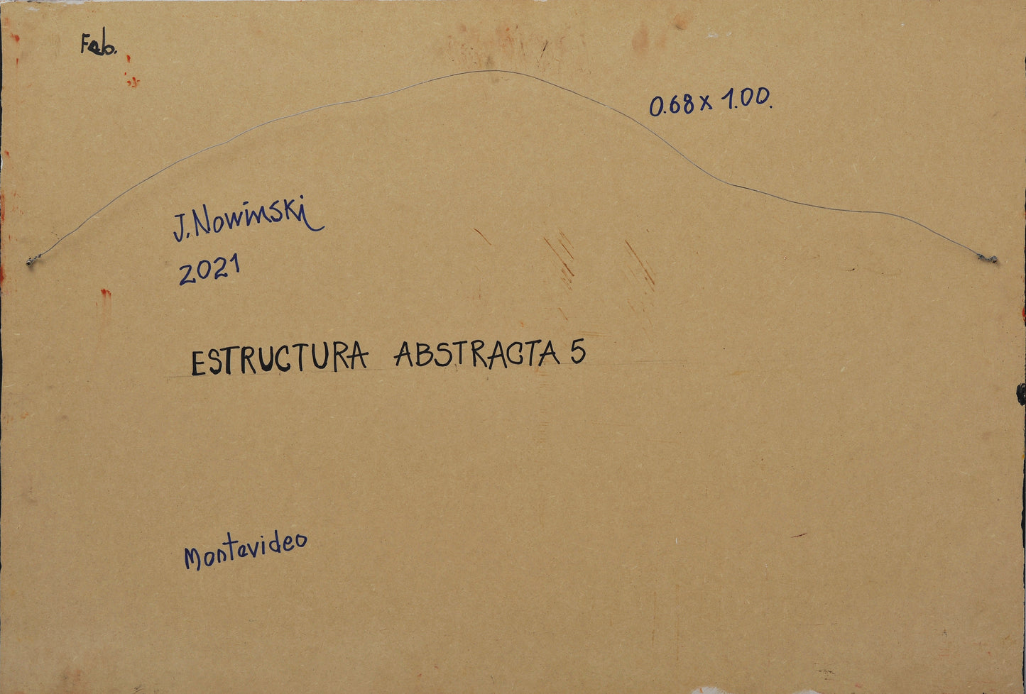 ESTRUCTURA ABSTRACTA 5. Jaime Nowinski, Uruguay. Año 2021, 68x100cm