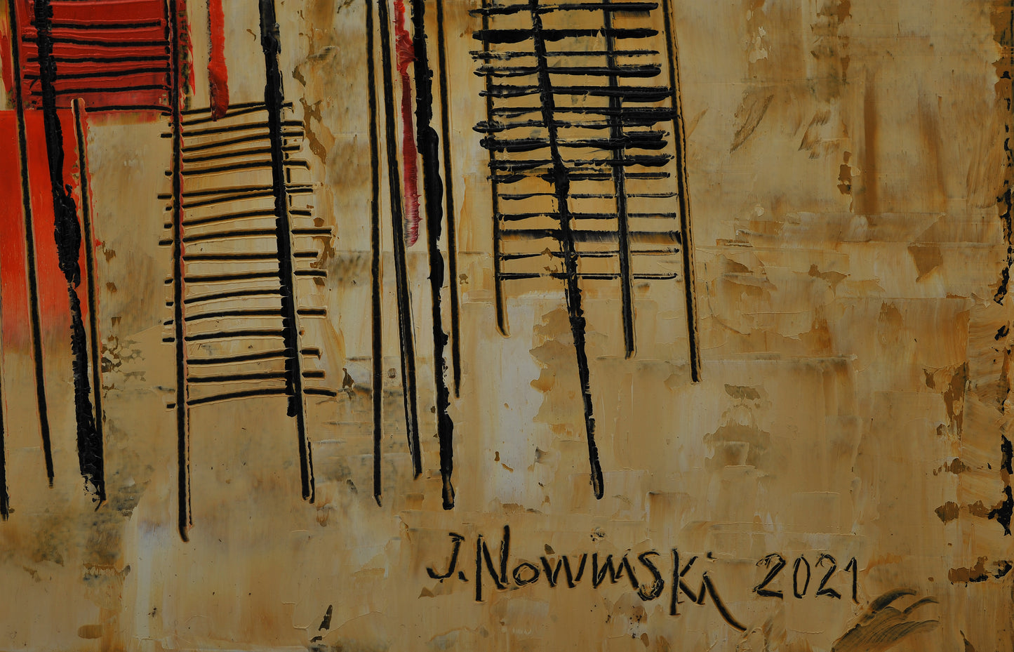 BARCA ABSTRACTA. Jaime Nowinski, Uruguay. Año 2021, 85x68cm