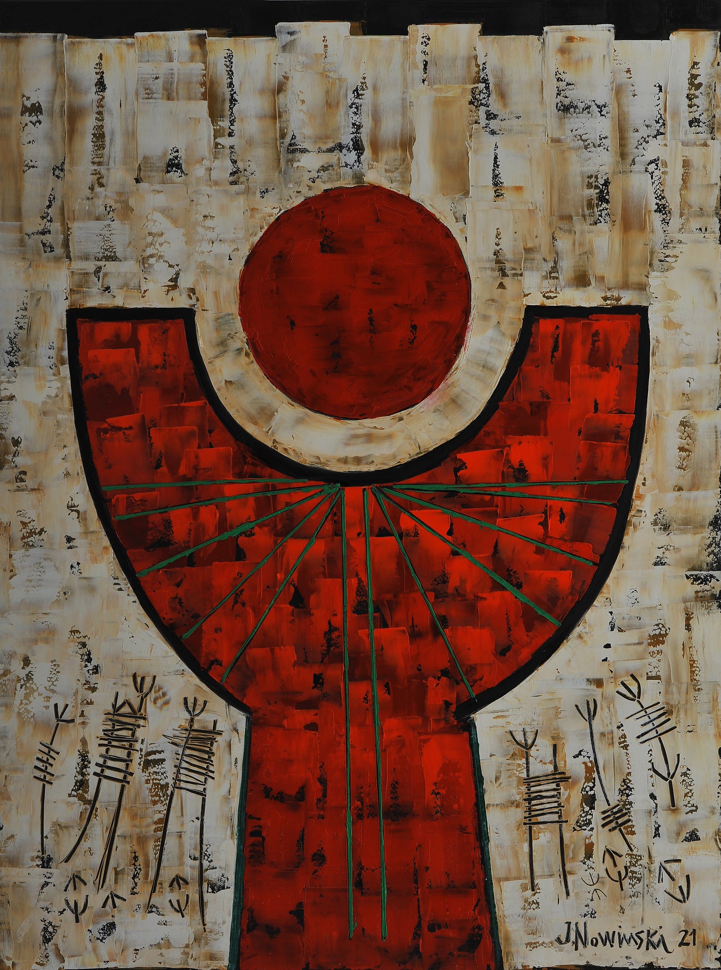 ABRAZO. Jaime Nowinski, Uruguay. Año 2021, 80x60cm