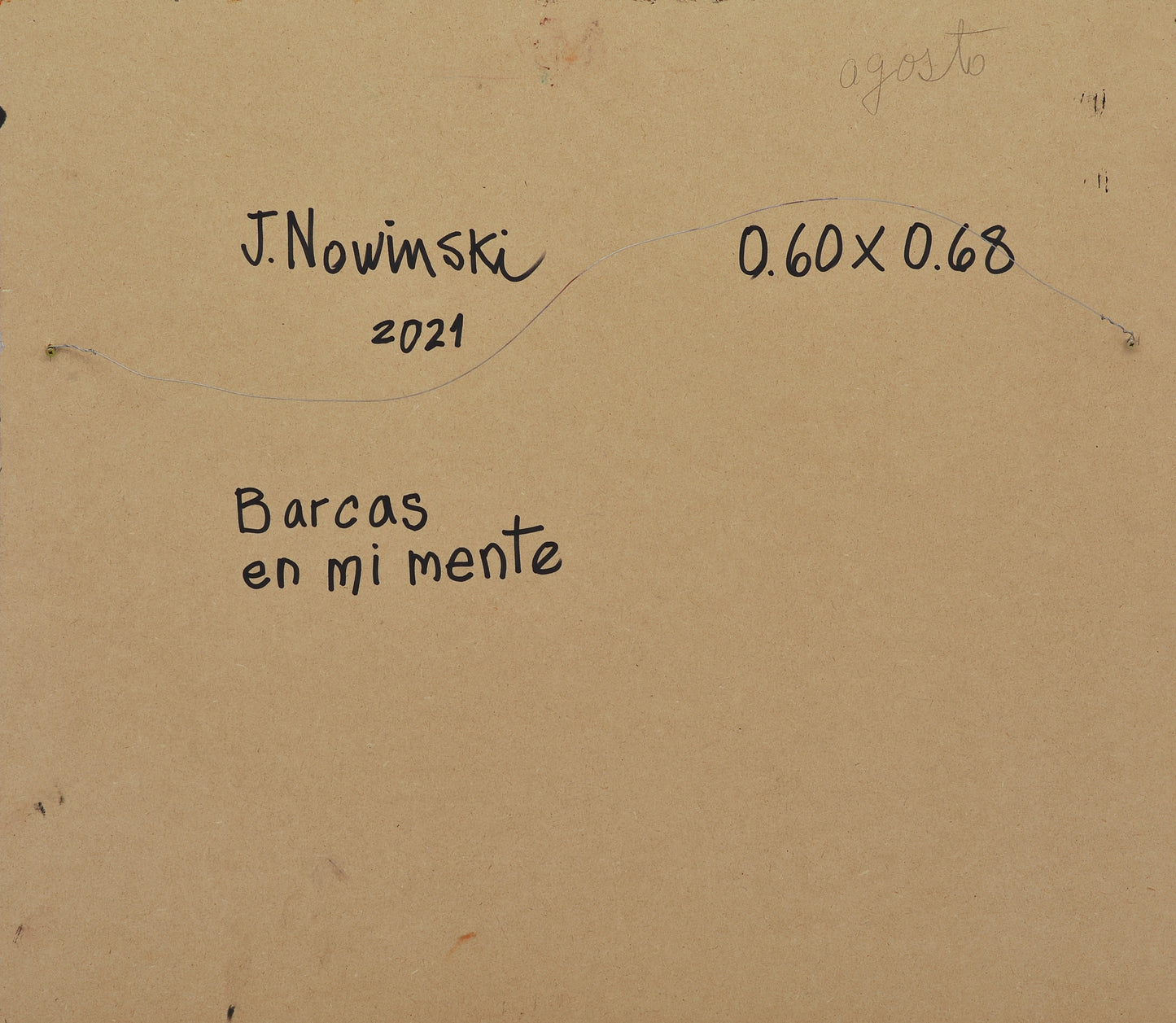 BARCAS EN MI MENTE. Jaime Nowinski, Uruguay. Año 2021, 60x68cm