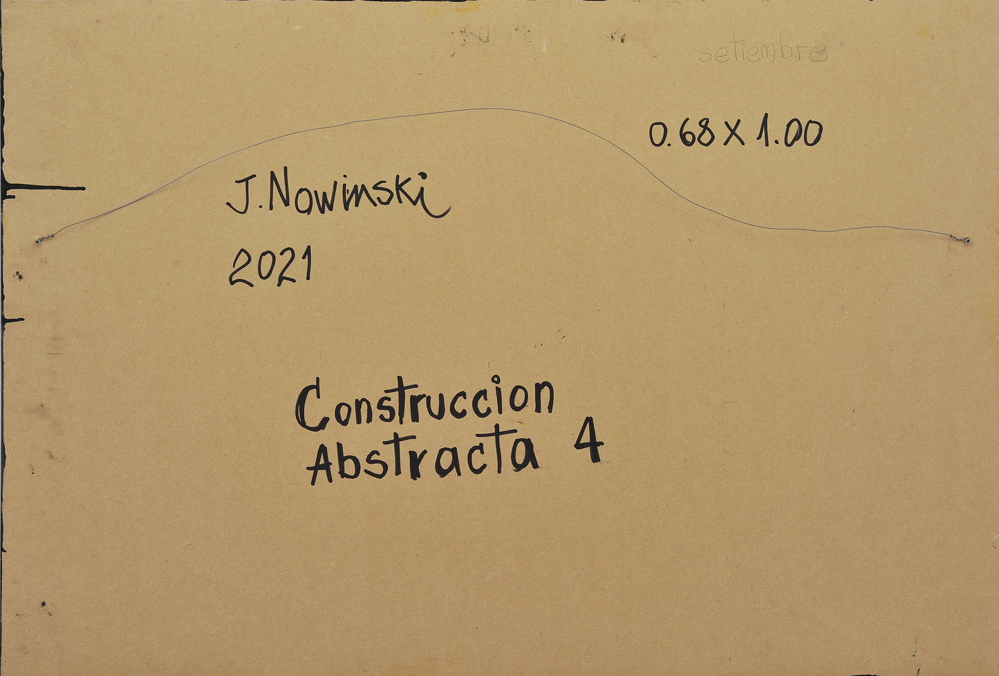 CONSTRUCCIÓN ABSTRACTA 4. Jaime Nowinski, Uruguay. Año 2021, 68x100cm