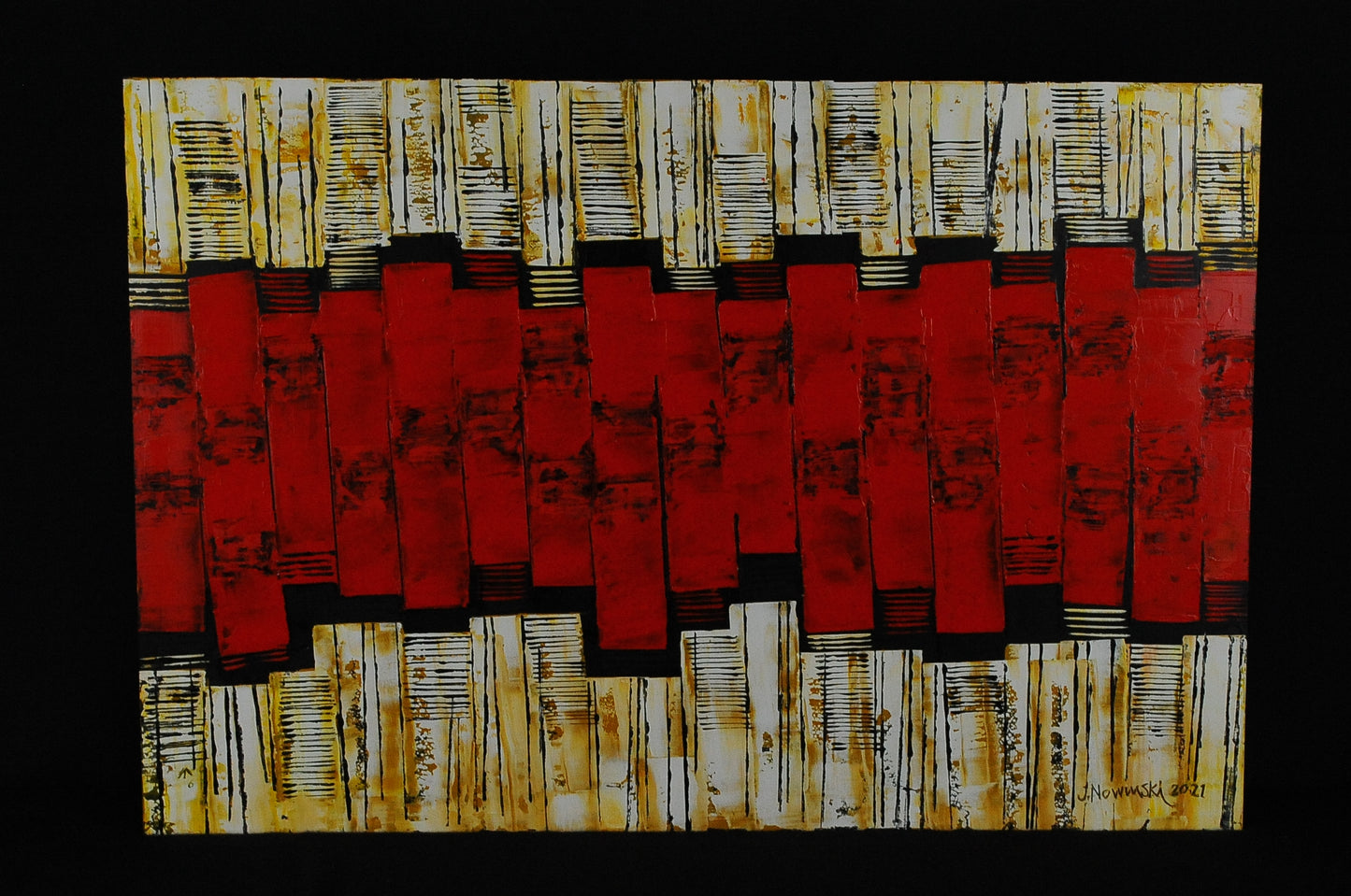 ESTRUCTURA ABSTRACTA 5. Jaime Nowinski, Uruguay. Año 2021, 68x100cm