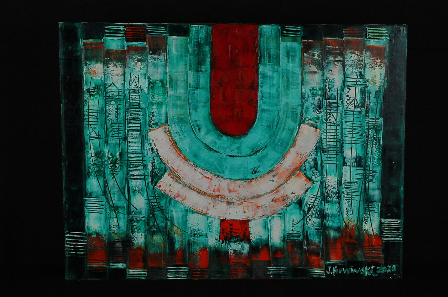TRANSPARENCIAS EN VERDE. Jaime Nowinski, Uruguay. Año 2020, 60x80cm