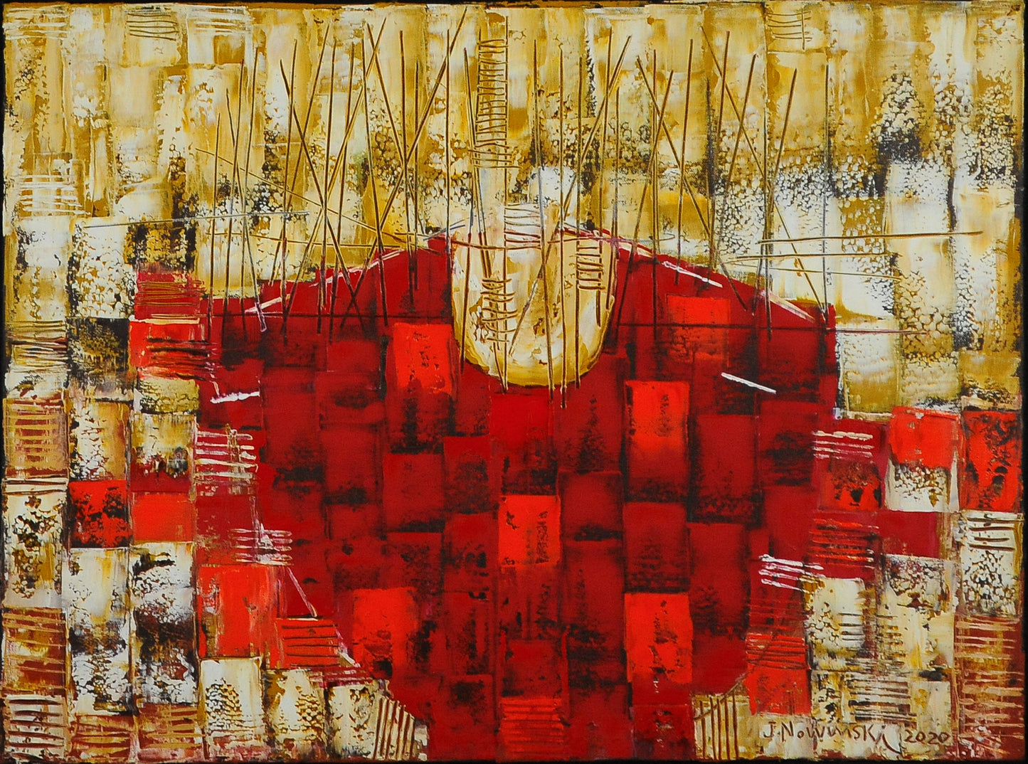 BARCA ABSTRACTA Jaime Nowinski, Uruguay. Año 2020, 60x80cm