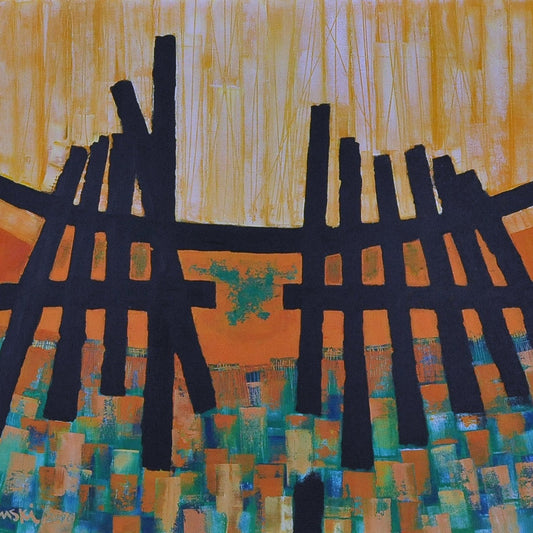 ESTRUCTURA ABIERTA 2. Jaime Nowinski, Uruguay. Año 2006, 80x96cm