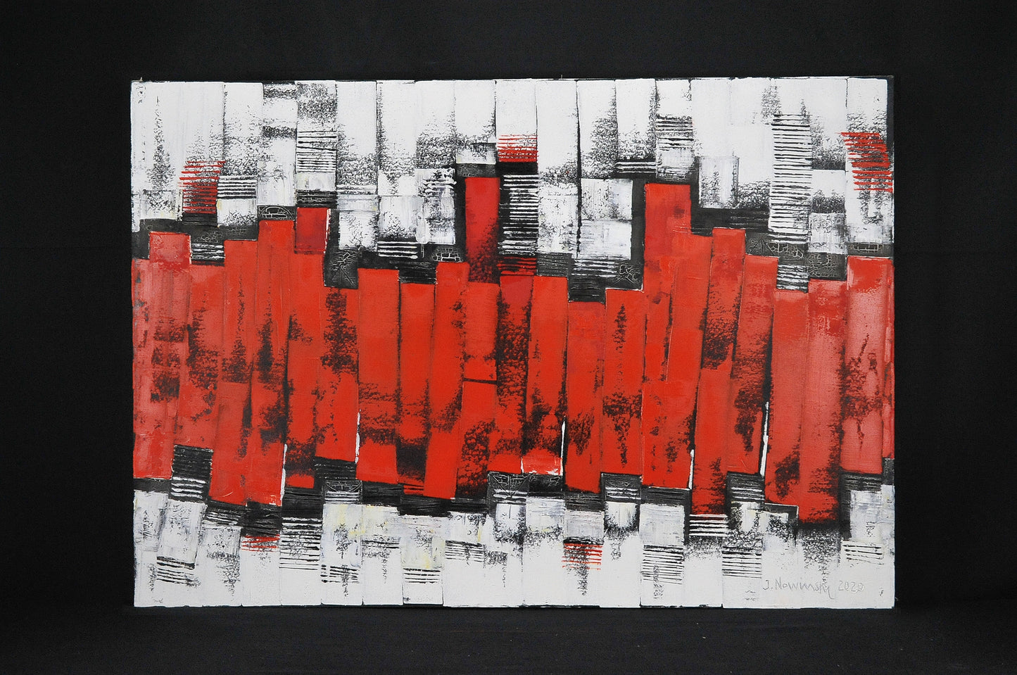 ESTRUCTURA ABSTRACTA 1. Jaime Nowinski, Uruguay. Año 2020, 80x115cm