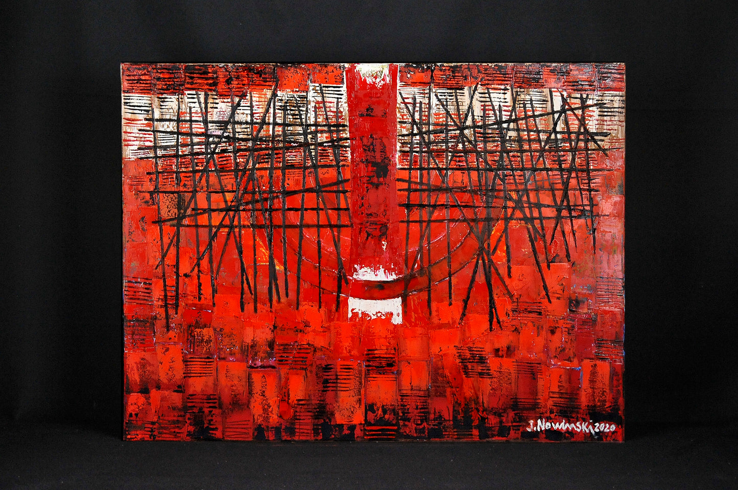 JUEGO DE ROJOS. Jaime Nowinski, Uruguay. Año 2020, 60x80cm