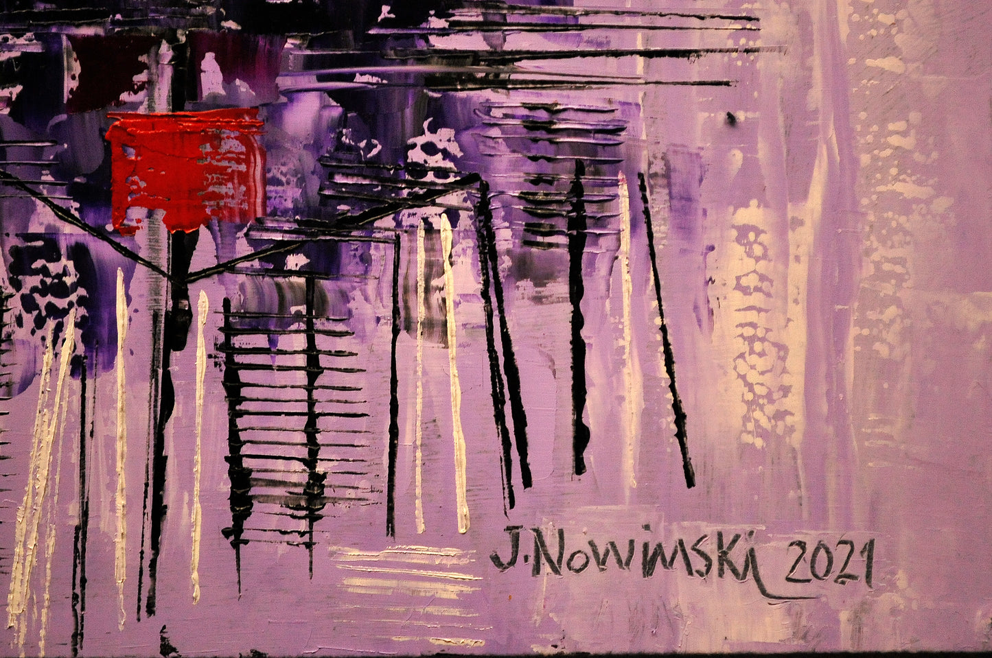 CONCIERTO EN VIOLETAS 2. Jaime Nowinski, Uruguay. Año 2021, 68.5x85cm