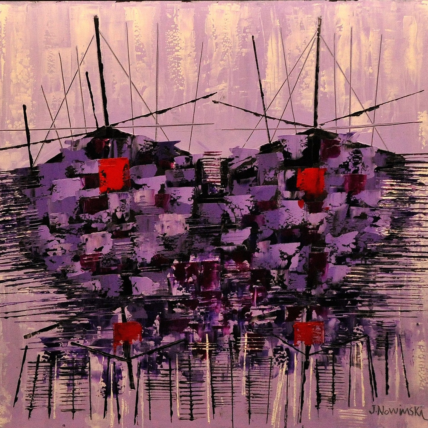 CONCIERTO EN VIOLETAS 2. Jaime Nowinski, Uruguay. Año 2021, 68.5x85cm