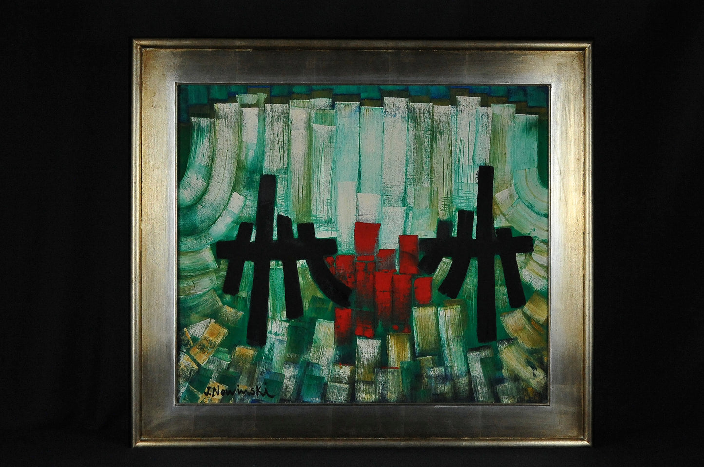 ROJO EN VERDE. Jaime Nowinski, Uruguay. Año 2006, 65x75cm