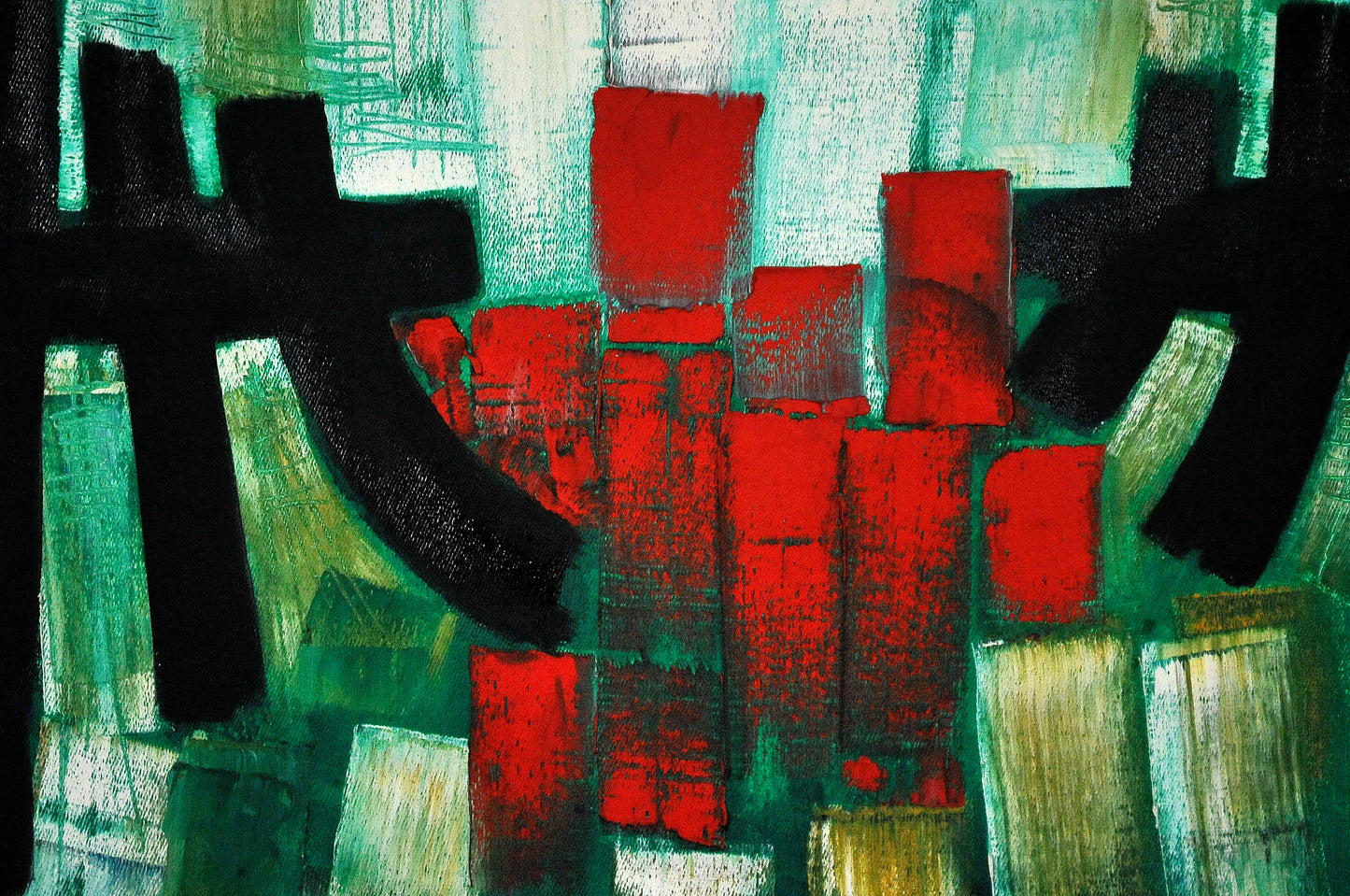 ROJO EN VERDE. Jaime Nowinski, Uruguay. Año 2006, 65x75cm