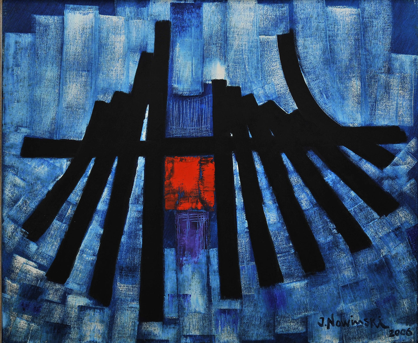 EXPANSIÓN EN AZUL. Jaime Nowinski, Uruguay. Año 2006, 65x75cm