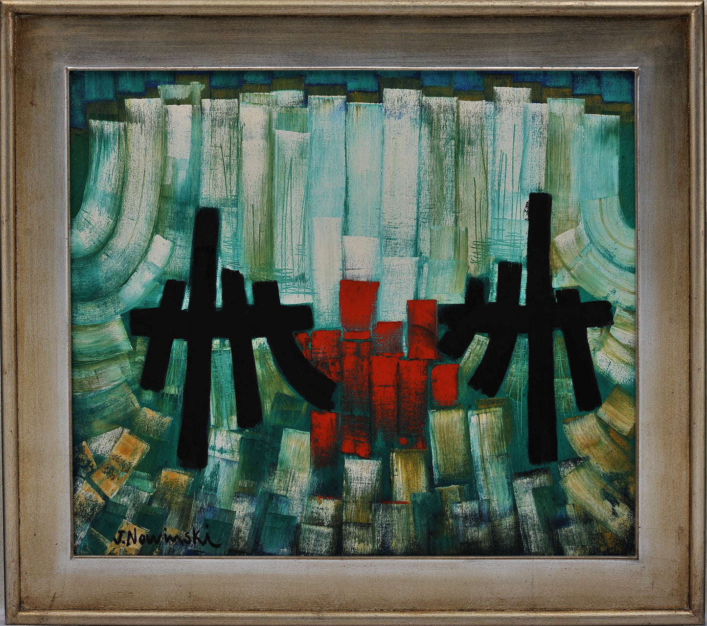 ROJO EN VERDE. Jaime Nowinski, Uruguay. Año 2006, 65x75cm