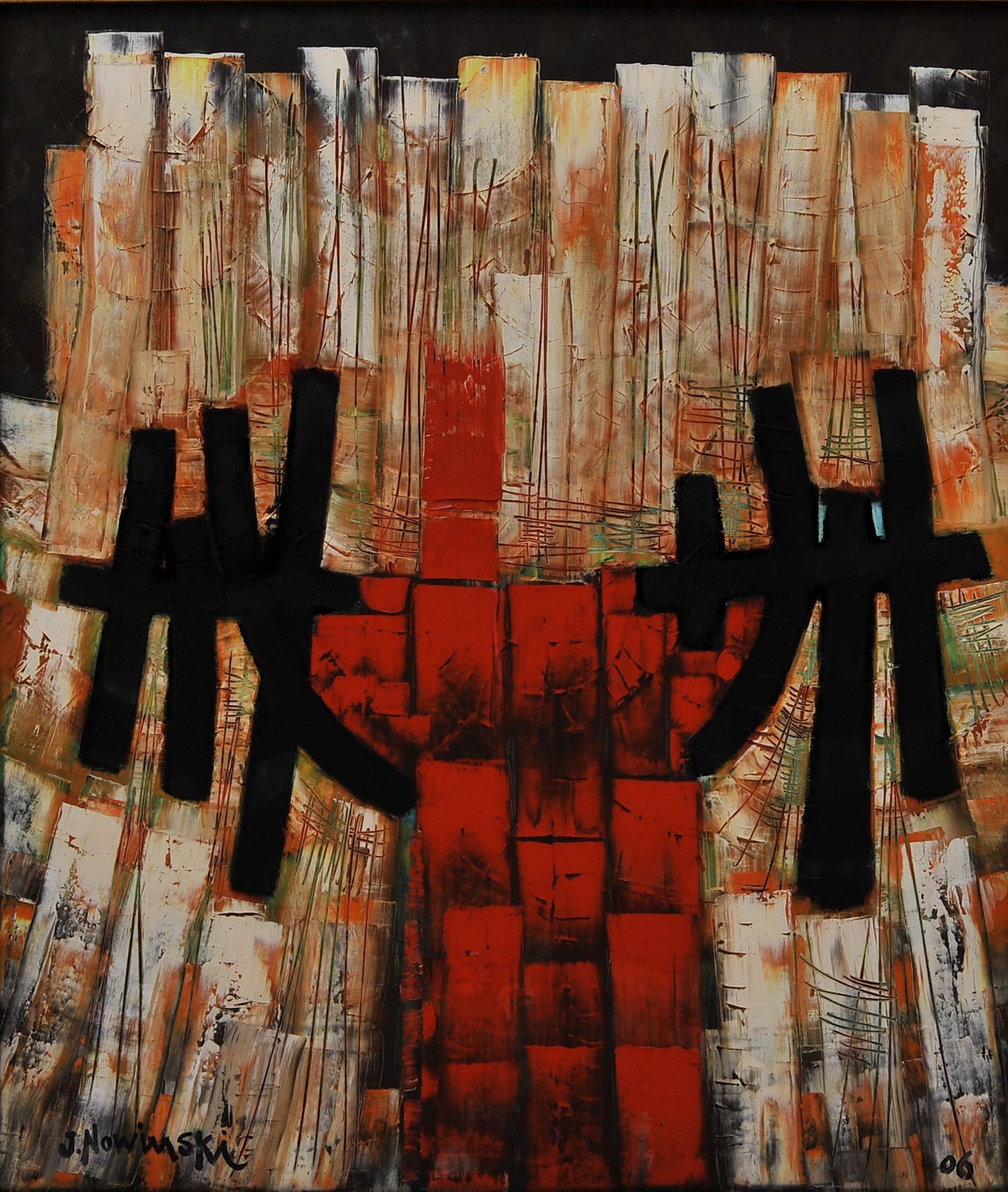 SENTIMIENTO ROJO. Jaime Nowinski, Uruguay. Año 2006, 65x76cm