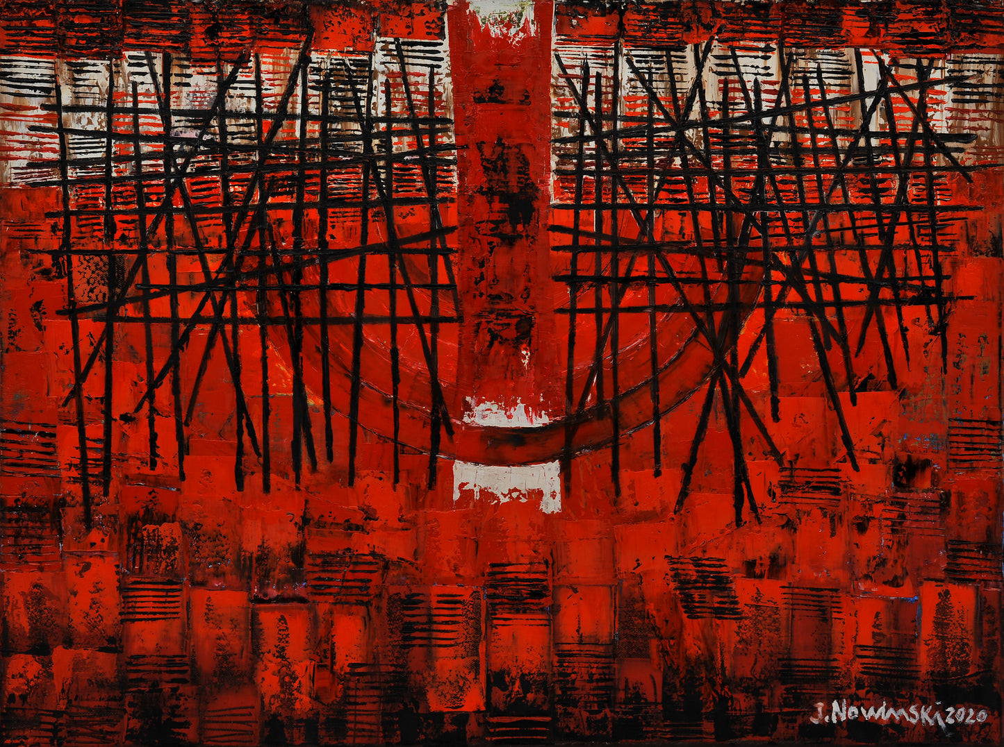 JUEGO DE ROJOS. Jaime Nowinski, Uruguay. Año 2020, 60x80cm