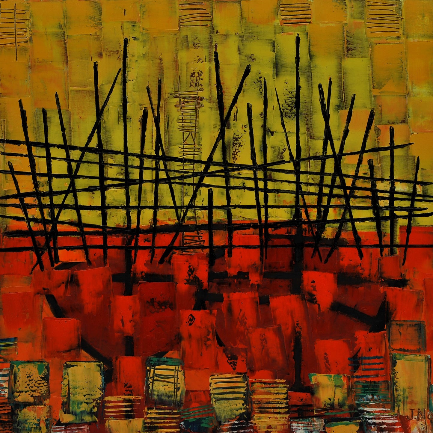 BARCAS IMAGINARIAS, FONDO AMARILLO. Jaime Nowinski, Año 2020, 80x60cm