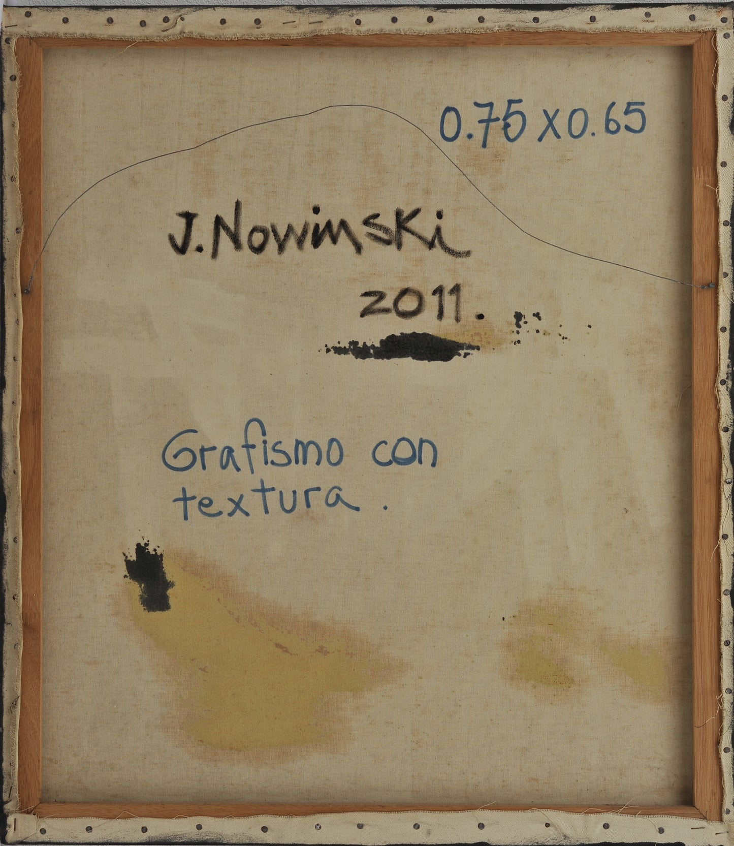 GRAFISMO CON TEXTURA. Jaime Nowinski, Uruguay. Año 2011, 75x65cm