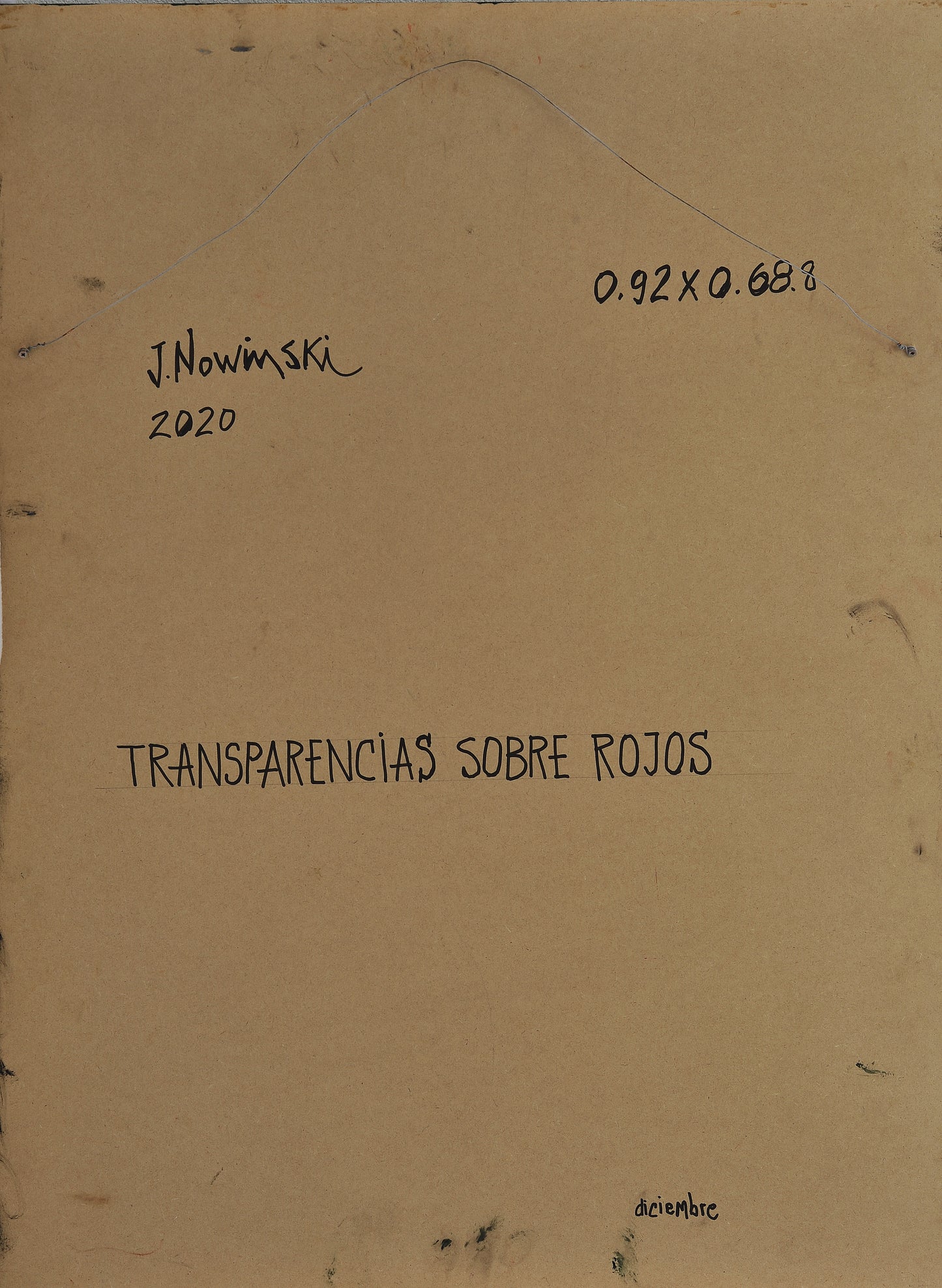 TRANSPARENCIAS SOBRE ROJOS. Jaime Nowinski, Uruguay. Año 2020, 92x68.8cm