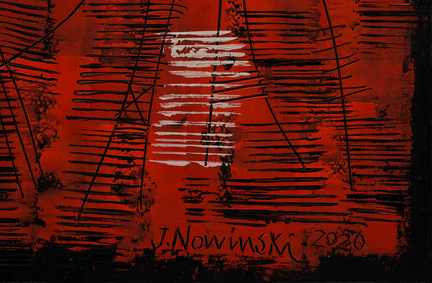 ABSTRACTO. Jaime Nowinski, Uruguay. Año 2020, 68.5x100cm