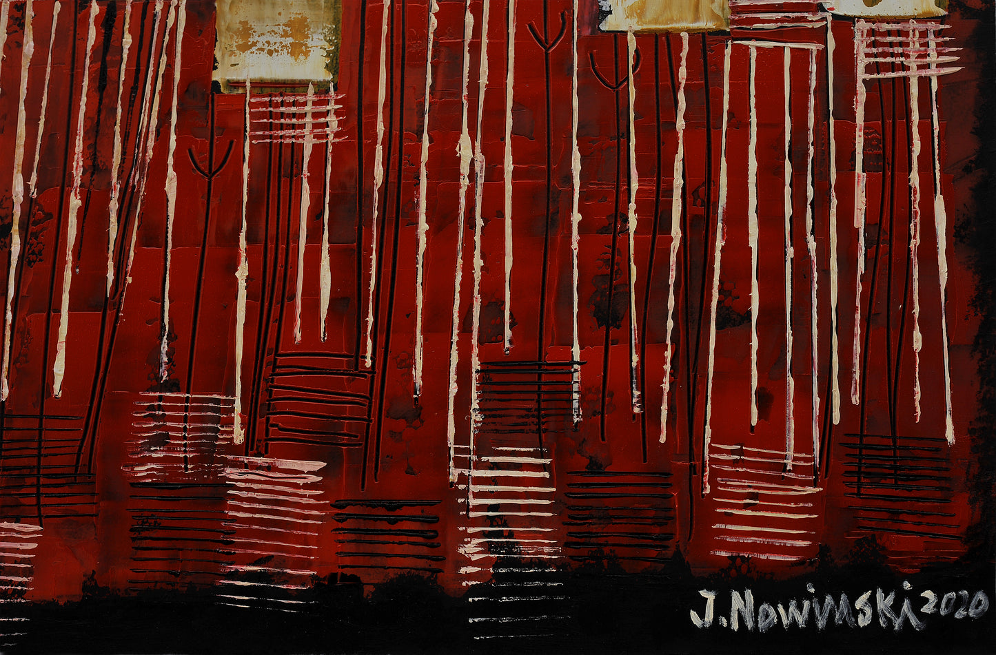 TRANSPARENCIAS Y SIGNOS. Jaime Nowinski, Uruguay. Año 2020, 100x68cm