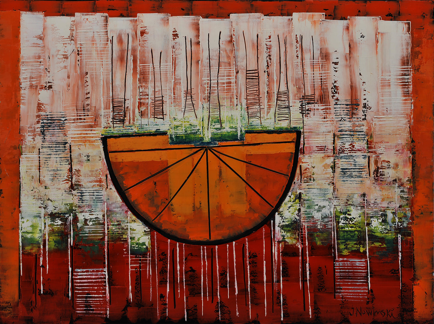 ABSTRACTO. Jaime Nowinski, Uruguay. Año 2021, 60x80cm