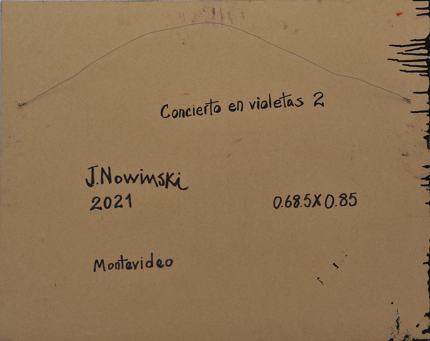 CONCIERTO EN VIOLETAS 2. Jaime Nowinski, Uruguay. Año 2021, 68.5x85cm