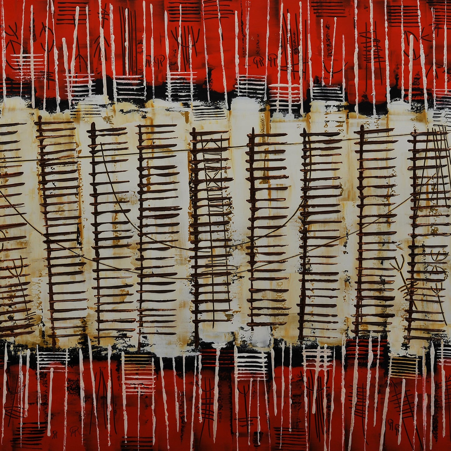 ABSTRACTO CON SIGNO 2. Jaime Nowinski, Uruguay. Año 2021, 68x100cm