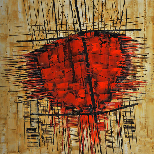 BARCA ABSTRACTA. Jaime Nowinski, Uruguay. Año 2021, 85x68cm