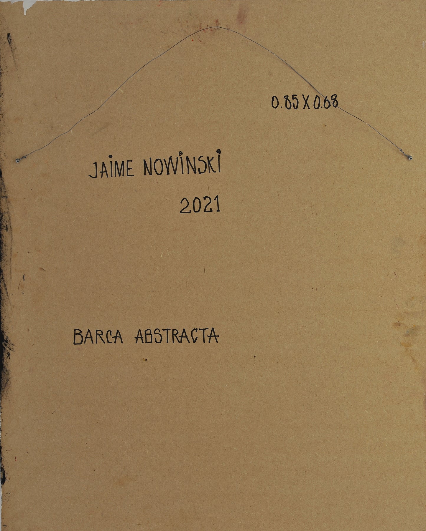 BARCA ABSTRACTA. Jaime Nowinski, Uruguay. Año 2021, 85x68cm