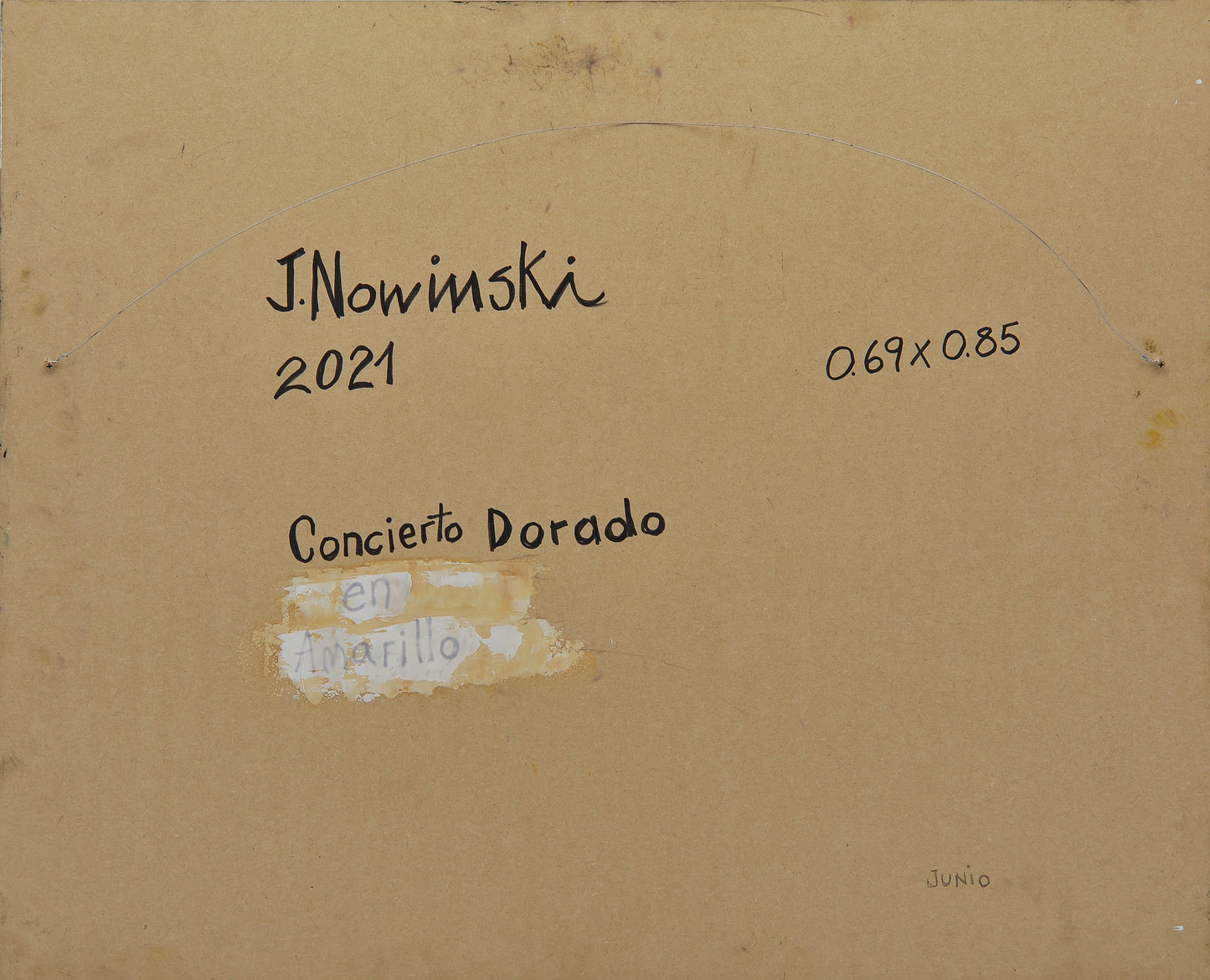 CONCIERTO DORADO. Jaime Nowinski, Uruguay. Año 2021, 69x85cm