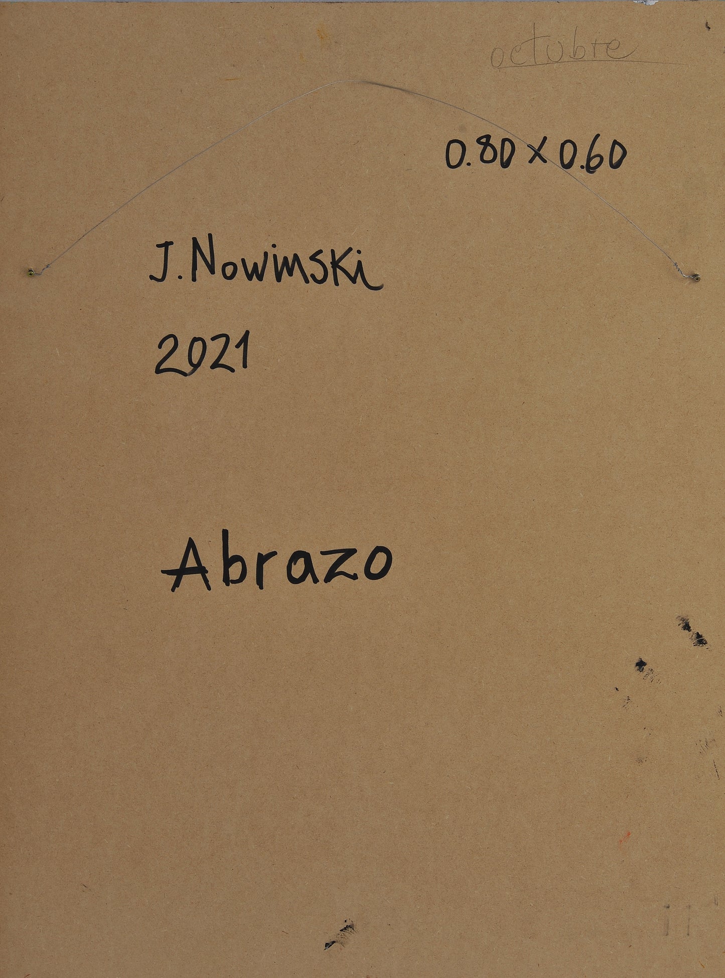 ABRAZO. Jaime Nowinski, Uruguay. Año 2021, 80x60cm