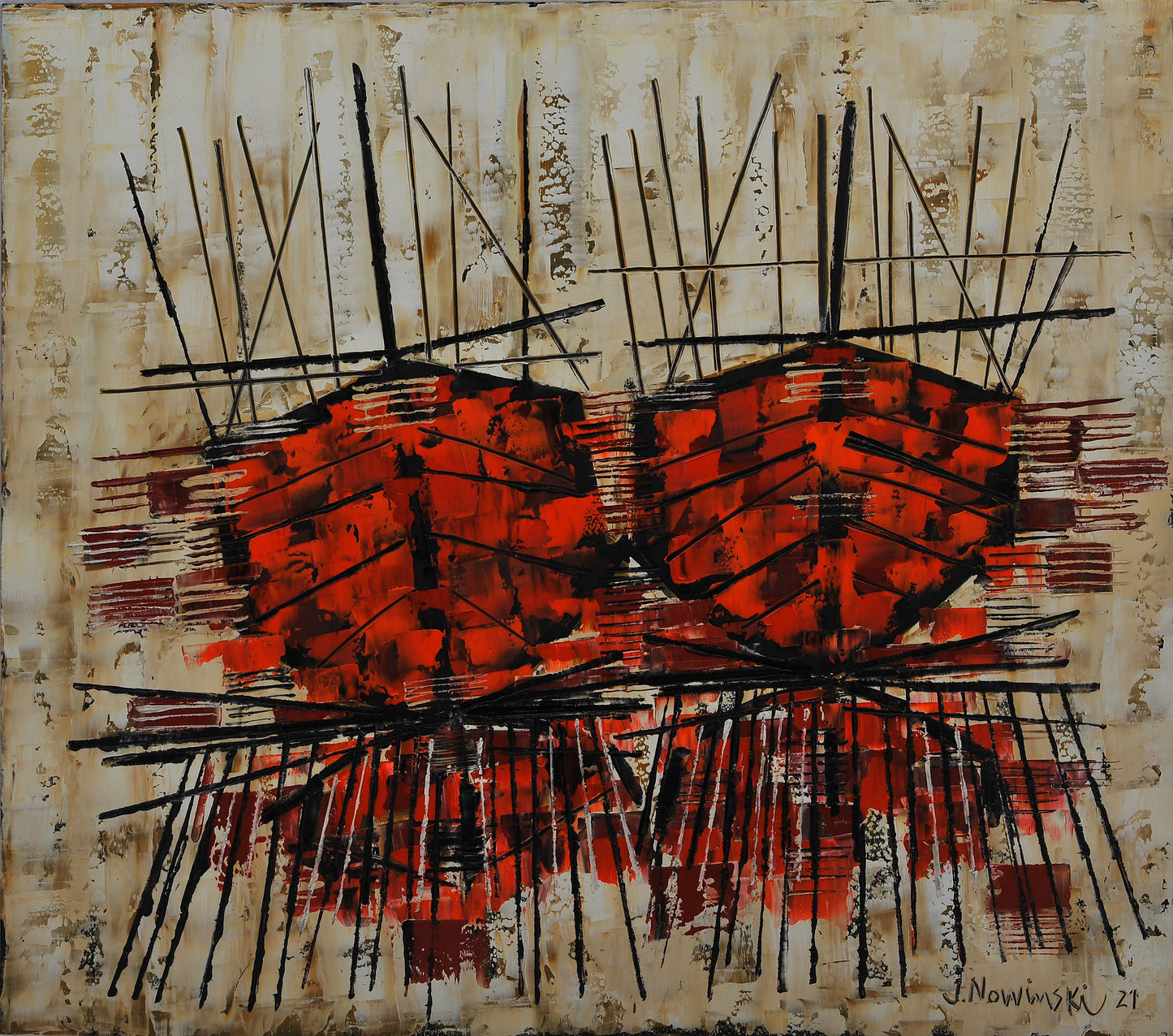 BARCAS EN MI MENTE. Jaime Nowinski, Uruguay. Año 2021, 60x68cm