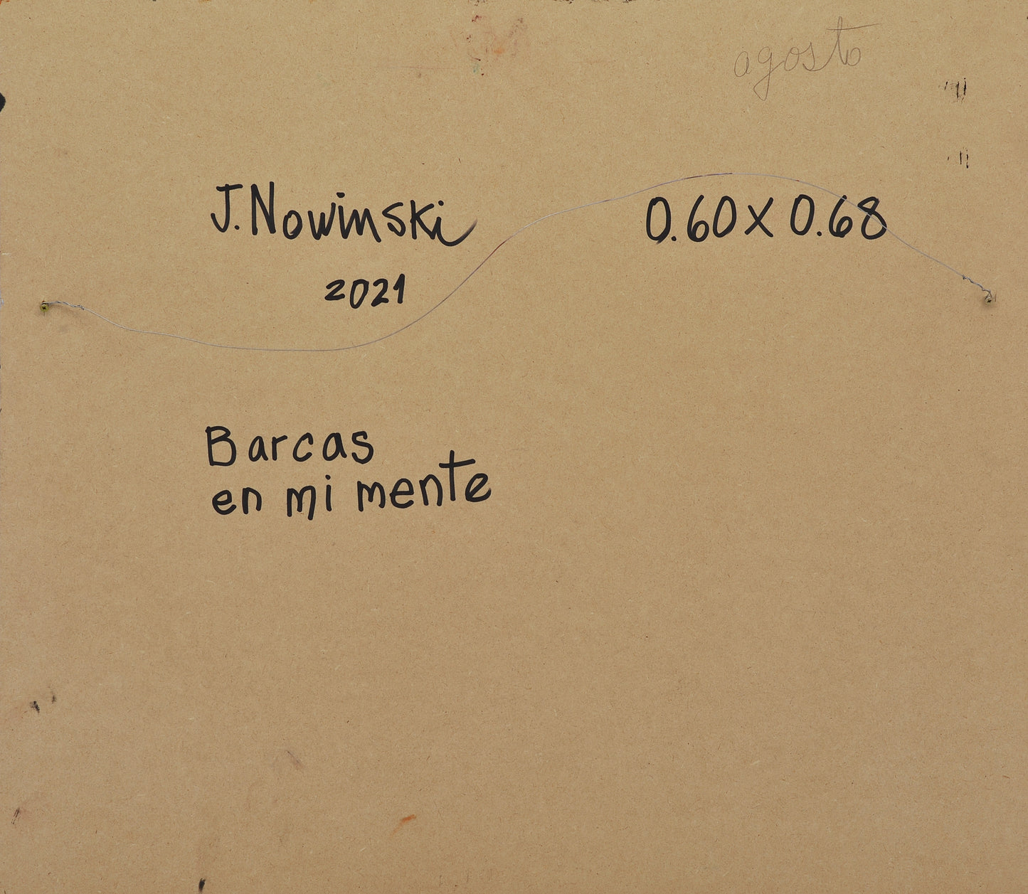 BARCAS EN MI MENTE. Jaime Nowinski, Uruguay. Año 2021, 60x68cm