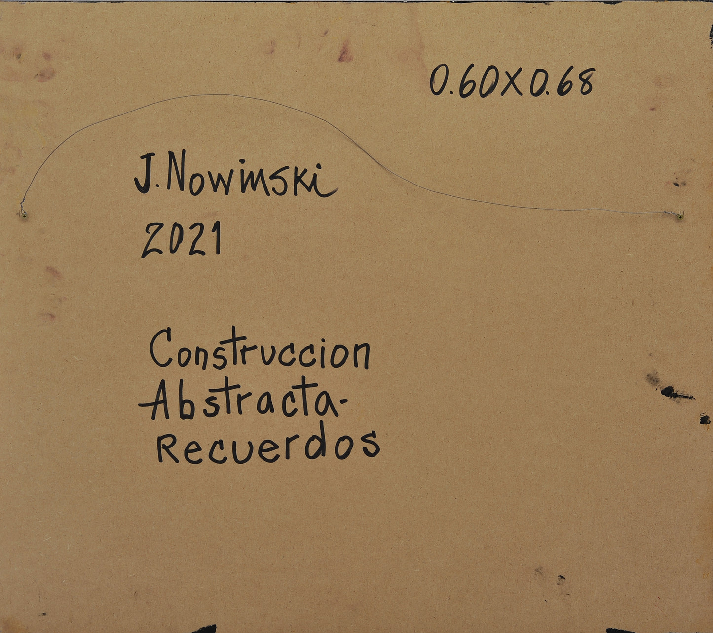 CONSTRUCCIÓN ABSTRACTA RECUERDOS. Jaime Nowinski, Año 2021, 60x68cm