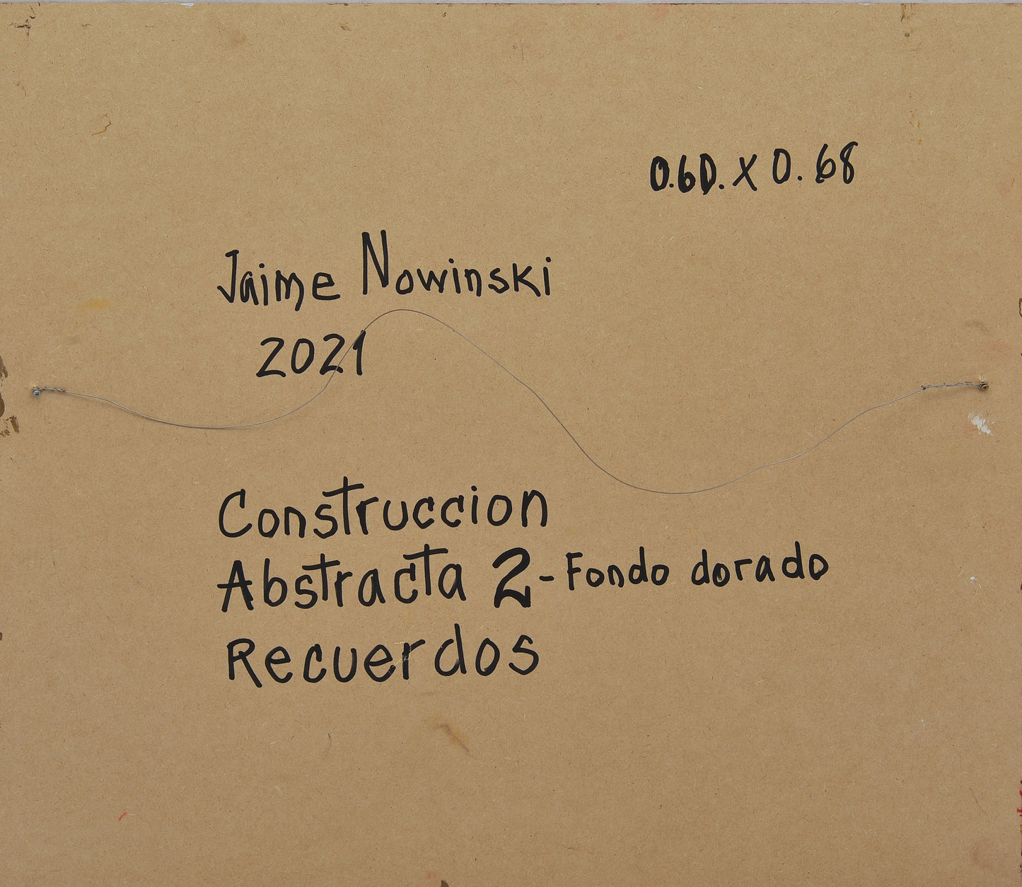 CONSTRUCCIÓN ABSTRACTA 2. Jaime Nowinski, Uruguay. Año 2021, 60x68cm