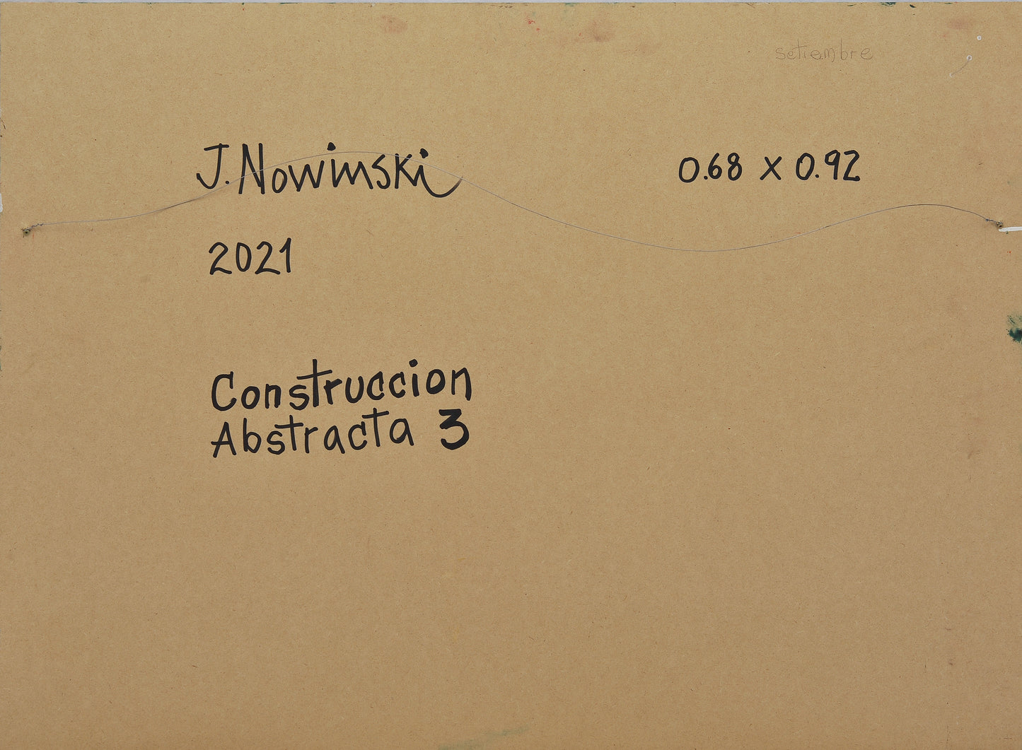 CONSTRUCCIÓN ABSTRACTA 3. Jaime Nowinski, Uruguay. Año 2021, 68x92cm