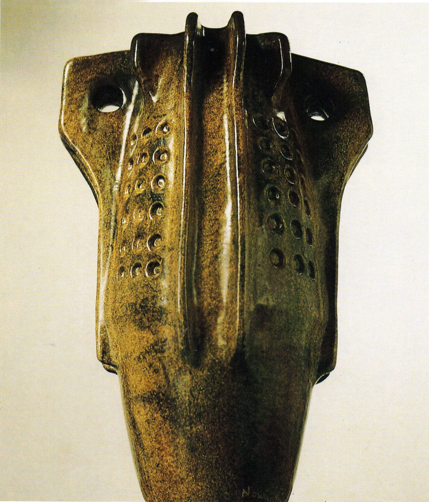 HOMENAJE A MODIGLIANI. Escultura en gres. Jaime Nowinski, Uruguay. Año 1987, 52x34x23cm