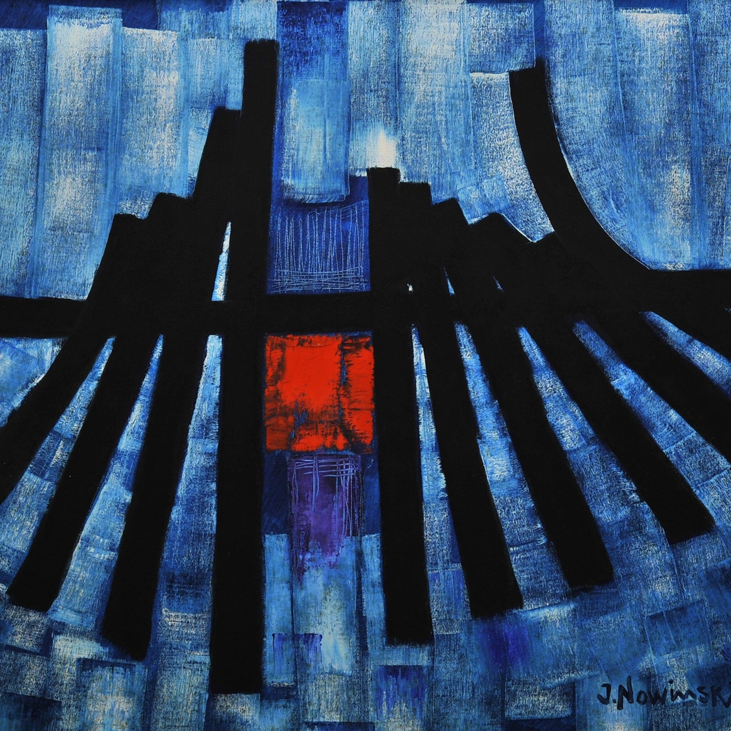 EXPANSIÓN EN AZUL. Jaime Nowinski, Uruguay. Año 2006, 65x75cm