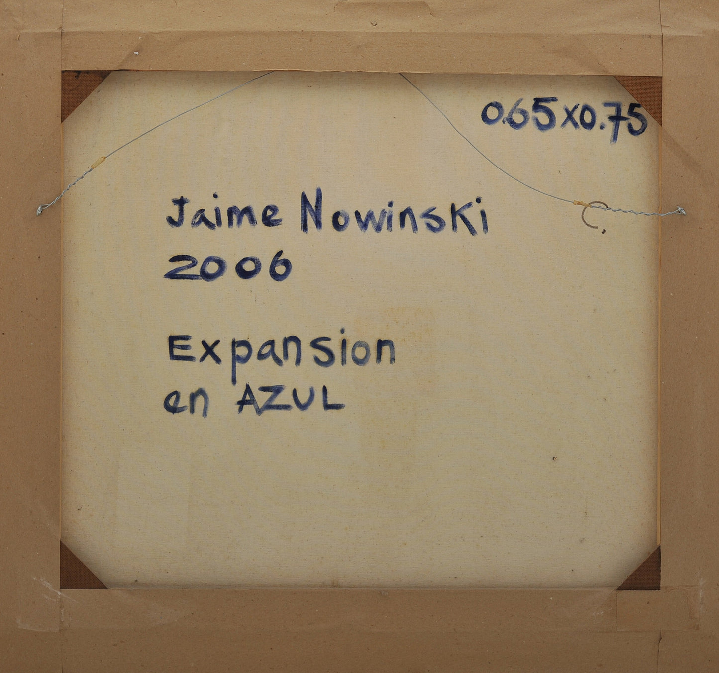 EXPANSIÓN EN AZUL. Jaime Nowinski, Uruguay. Año 2006, 65x75cm