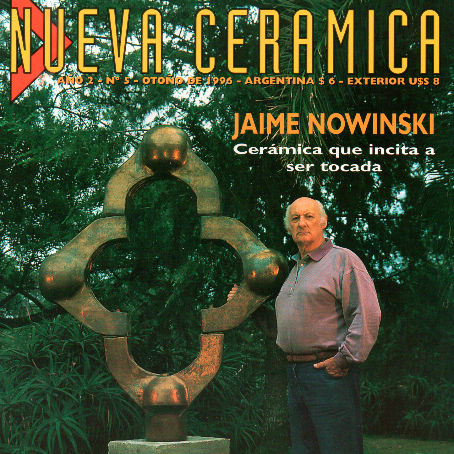 Escultura en gres. Jaime Nowinski, Uruguay. Año 1988, 2mtx1.5mt